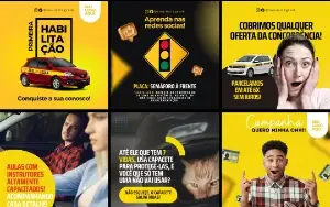 Pack Artes Canva Auto Escola 30 Temas Editáveis