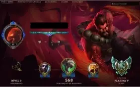 Conta League of Legends Platina