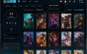 conta League of legends antiga com muitas skins e campeões