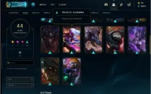 conta League of legends antiga com muitas skins e campeões