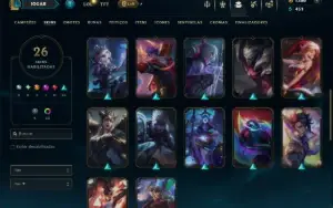 Ouro 2 com 115 Champs e 26 Skins +1380 RP