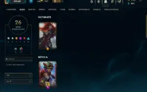 Ouro 2 com 115 Champs e 26 Skins +1380 RP