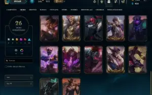 Ouro 2 com 115 Champs e 26 Skins +1380 RP