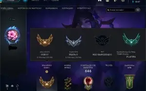 Conta LoL 330 Skins, 541 ícones e Todos os Champions