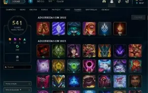 Conta LoL 330 Skins, 541 ícones e Todos os Champions