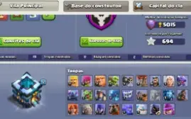 CONTA CLASH OF CLANS CV 13, 12, 11,15 (aceito propostas)