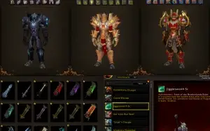 Conta warrior e paladino! repleta de transmogs de pvp!