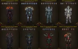 Conta warrior e paladino! repleta de transmogs de pvp!
