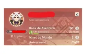 Conta AR 30 com Itto e Keqing, 50 dias de benção e pity alto