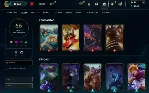 CONTA LOL- LVL 431 - 165 Champions - 66 Skins - FULL ACESSO