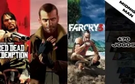GTA 4 + RDR + Far Cry 3 + 70 Jogos | Xbox 360 Mídia Digital