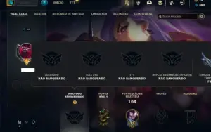 Unranked com 70 Champs e 38 Skins + 8 Cromas
