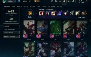 Unranked com TODOS os champs e 341 Skins + 1 Rara