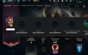 Unranked com TODOS os champs e 341 Skins + 1 Rara