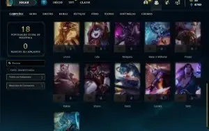 Conta de LOL - FULL ACESSO - Prata 2 - C/ Skins e EA