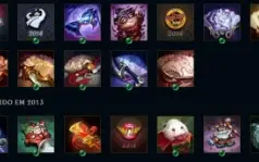 Lvl 127 + riot singed + 176 skins + ícones S2