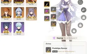 CONTA GENSHIN AR56 GANYU c/ ARCO DE AMOS + KAZUHA + HUTAO E+