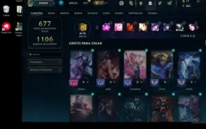 Conta do league of legends a venda