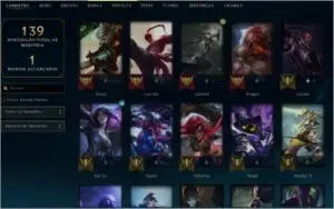CONTA PLATINA IV | 47 CHAMPS | 24 SKINS