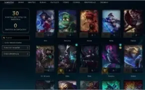 Conta lol Diamante 4 com 65% de win rate e 42 champs