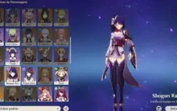 Conta reroll Genshin Impact AR 37 com Keqing, Raiden e Ayaka