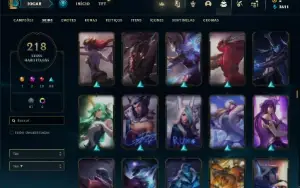 Conta Unranked com 122 Champs e 218 Skins