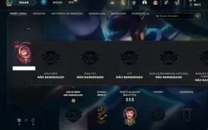 Conta Unranked com 122 Champs e 218 Skins