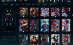 Conta Unranked com 122 Champs e 218 Skins