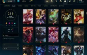 Conta Unranked com 122 Champs e 218 Skins