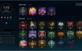 Conta lol, lvl 149, 127 skins( varias raras), MD10 ,s9 plat2