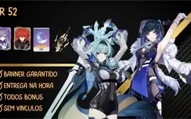 AR 52 Yelan + Eula + Diluc c1 + Banner garantido !