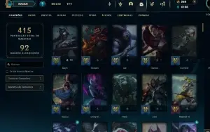 Conta LoL Vários Champions, 256 Skins