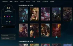 Conta platina III 57% wr 89 campeões 44 skins