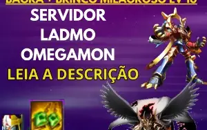 Conta Digimon Masters D.Bagra + Susanoomon Shin + Brinco Mil