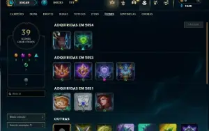 Diamante 4 com 35 Champs e 4 Skins + 1 Fragmento