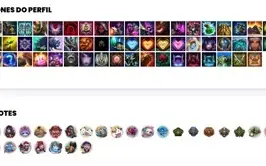 Conta unranked com 64 Champs e 23 Skins + 2 Ultimates