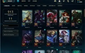 Conta unranked com 64 Champs e 23 Skins + 2 Ultimates