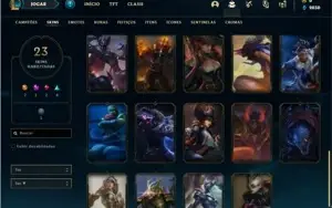 Conta unranked com 64 Champs e 23 Skins + 2 Ultimates