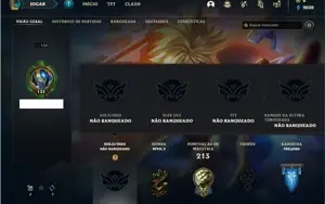 Conta unranked com 64 Champs e 23 Skins + 2 Ultimates