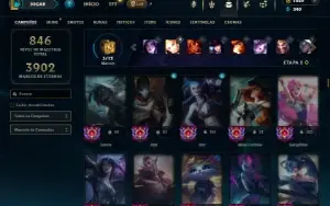 Esmeralda 4 com TODOS os champs e 571 Skins ( SUP / ADC )