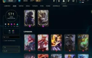 Esmeralda 4 com TODOS os champs e 571 Skins ( SUP / ADC )