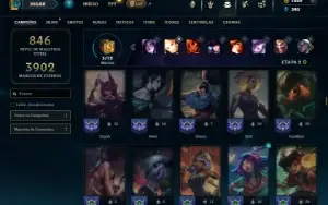 Esmeralda 4 com TODOS os champs e 571 Skins ( SUP / ADC )