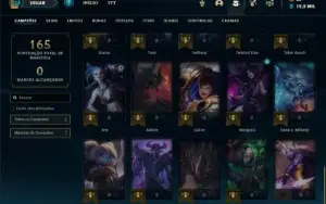 Conta prata 1 com 45 Champs e 26 Skins