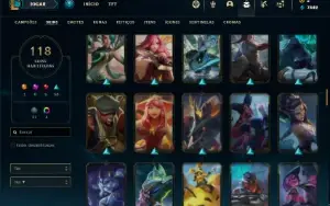 Conta prata 2 com 150 Champs e 118 Skins