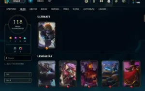 Conta prata 2 com 150 Champs e 118 Skins