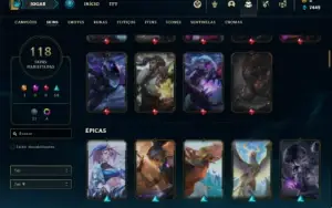 Conta prata 2 com 150 Champs e 118 Skins