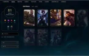 CONTA D3 CRIADA NA S2 / 134 CHAMPS / 81 SKINS