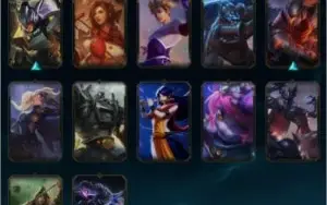 Conta TOP várias skins e campeões