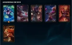 Conta TOP várias skins e campeões