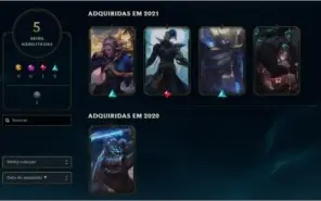 Conta LoL Unranked Lv25, 34 campeões, Skin legado do Viego